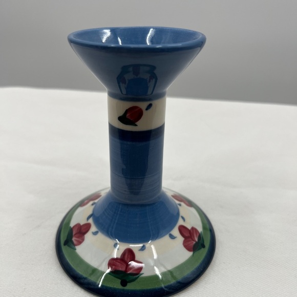 Gail Pittman signed 1988 hand painted candlestick 5.5" tall - Picture 6 of 8